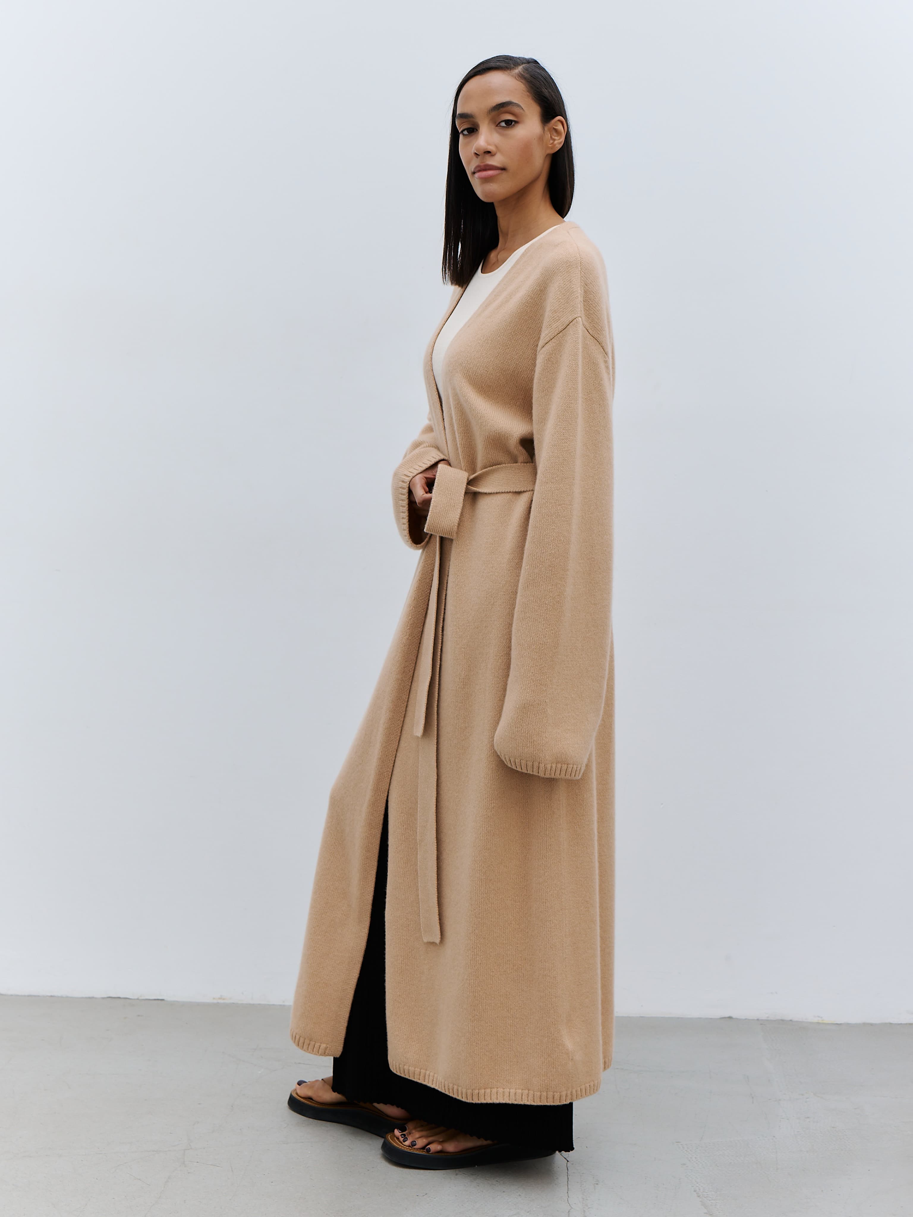 Camel cardigan coat best sale